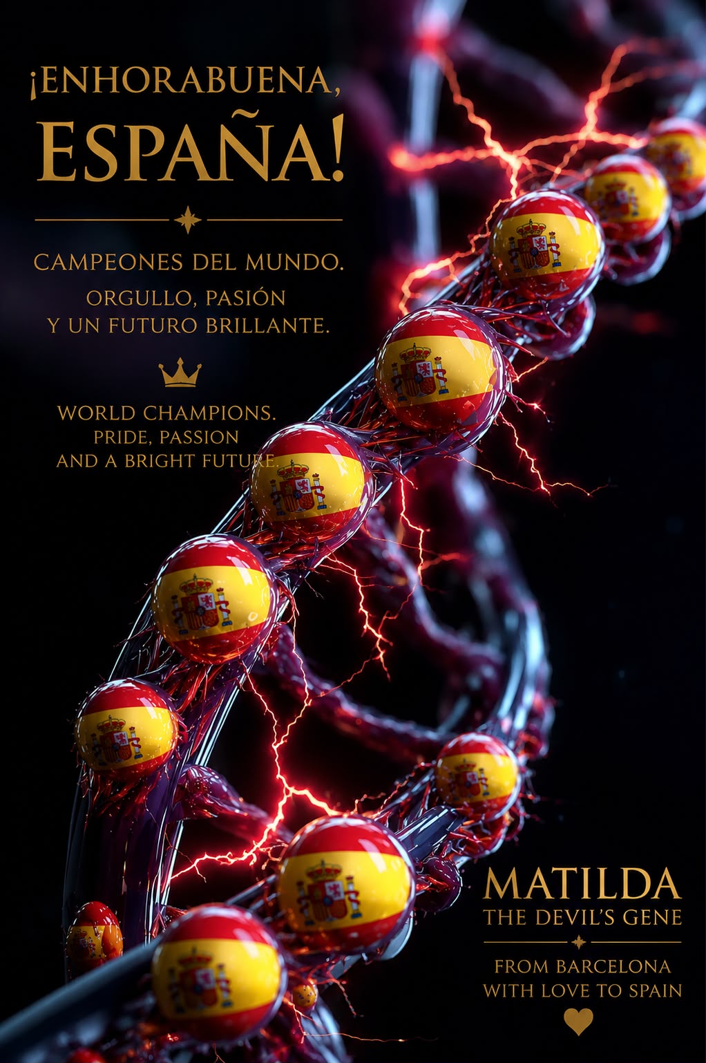 ¡Enhorabuena, España! — Campeones del Mundo — MATILDA The Devil's Gene